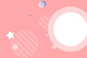 冬季童装上新卡通几何粉色banner