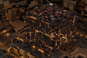 3840x2160 立方体 形状 发光 3d 体积壁纸 背景