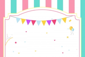 卡通儿童生日派对PSD素材