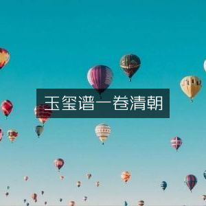 清朝古典文集《玉玺谱》一卷