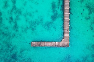 码头 鸟瞰图 海洋 水 4k壁纸 3840x2160