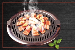 烤肉美食简约黑色