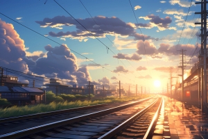 铁路风景2560x1600电脑壁纸