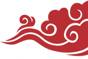 高清活动红色手绘云