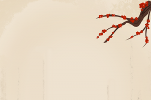 腊八节腊八粥手绘双手梅花复古背景