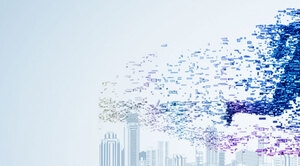 蓝色渐变简约招聘banner