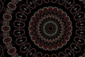 万花筒 图案 分形 线条 抽象 4k壁纸 3840x2160