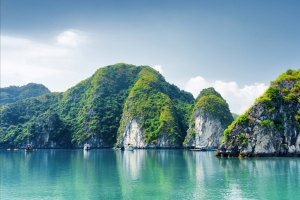 大海,山,石头,天空,越南风光图片