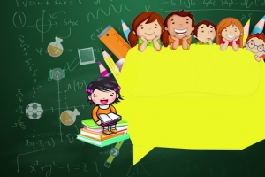 淘宝黑板课堂卡通边框海报banner