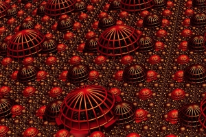 分形 浮雕 体积 3d 红色 4k壁纸 3840x2160