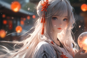 祈愿 长发古风少女 4k动漫壁纸