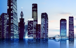 商务大气城市背景