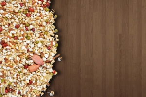 燕麦片俯视图木板电商Banner