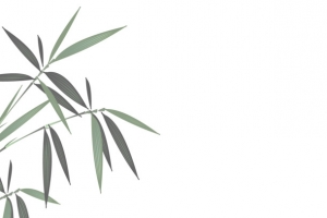 水墨创意竹叶设计