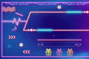 创意简约霓虹灯海报