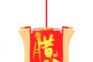腊八灯笼手绘人物粥