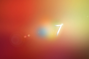红黄渐变背景下的数字7