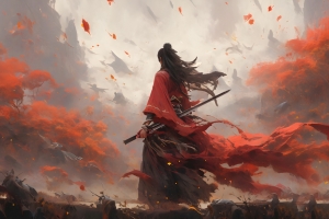 剑来古风红色衣服4K高清横屏壁纸3840x2400免费下载