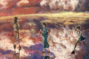 你的名字 四个女生 3440x1440动漫壁纸