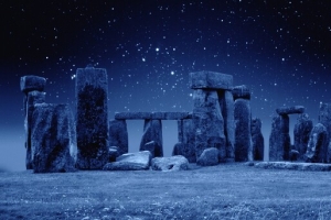 巨石阵的星空夜空