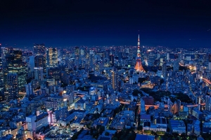 夜城 鸟瞰图 建筑 建筑 概览 东京 日本 4k壁纸 3840x2160