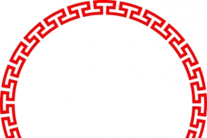 中国风复古圆形边框