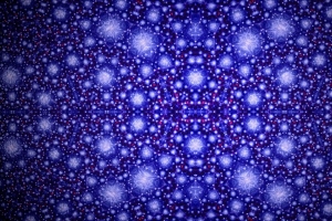 万花筒 发光 形状 点 蓝色 4k壁纸 3840x2160