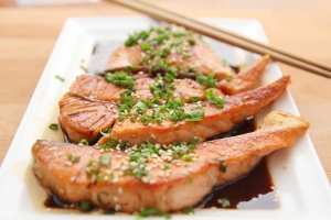 三文鱼 烹饪 4K图片