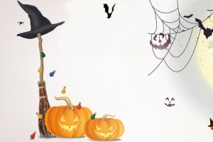 卡通万圣节狂欢banner