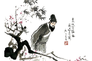 诗人赏花素材