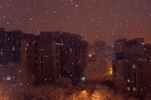城市 建筑物 鸟瞰图 雪 冬季 4k壁纸 3840x2160