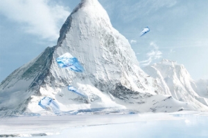 冰雪山峰背景