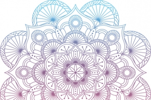 渐变色浮雕花纹