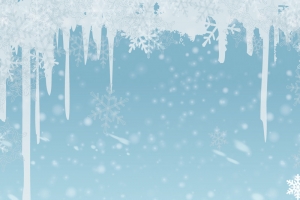 蓝色冬季雪人H5背景