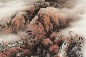 山水水墨背景