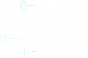 手绘线条手机科技
