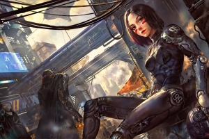 阿丽塔 女性 科幻 3D 赛博朋克4k壁纸