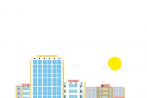 卡通城市的风景设计