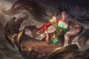 LOL英雄联盟 鸣凤栖梧 娑娜 8K游戏壁纸7680x4320