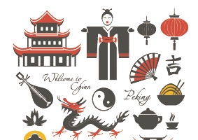 日本风格矢量图图片
