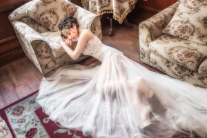 白纱美女婚纱摄影图片