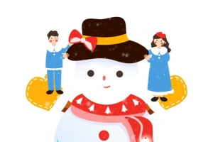 圣诞节雪人元素免扣