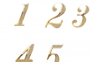 金色钻石阿拉伯数字高清PNG透明免扣设计素材免费下载