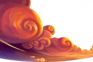 中国风水彩祥云元素