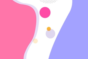 时尚几何色块促销粉色banner