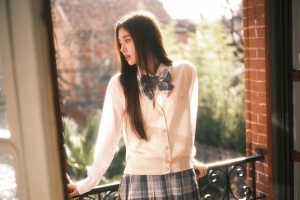 鞠婧祎 小清新 蝴蝶结 唯美 4k 美女 壁纸