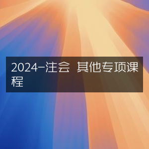 2024年注会考试其他专项课程