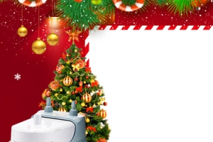 童趣圣诞节几何白色banner