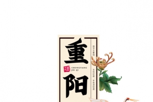 重阳节 仙鹤 手绘 字体 国潮