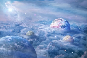 太空 星空 空间 星系 地球 银河